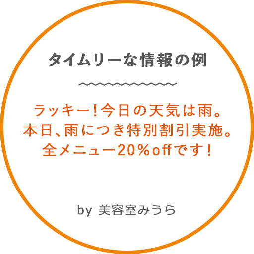 タイムリーな情報の例